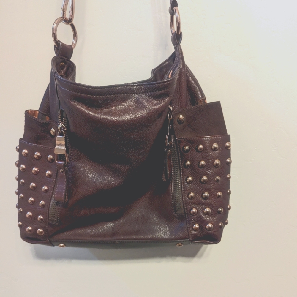 B. Makowsky Rosetown hardware butter soft leather shoulder/crossbody bag